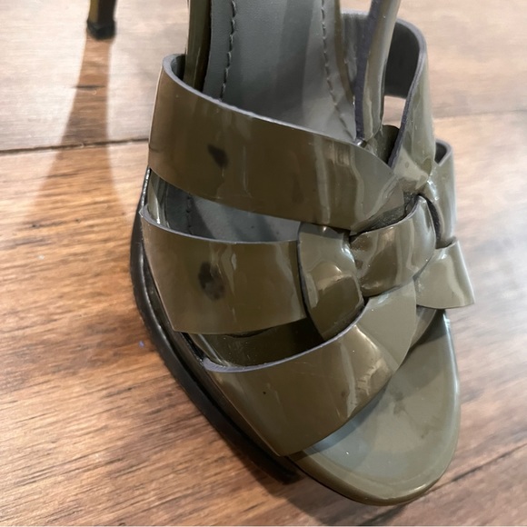 YSL Tribute Sandals Size 37- Green/Gray - Picture 4 of 10